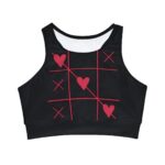 High Neck Crop Bikini Top (AOP)