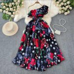 New fashion Chiffon floral dress