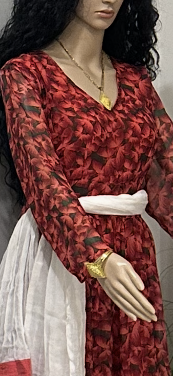 Shewhat design Ethiopian &Eritrean chiffon dress New/ሽፎን ቀሚስ - Image 6