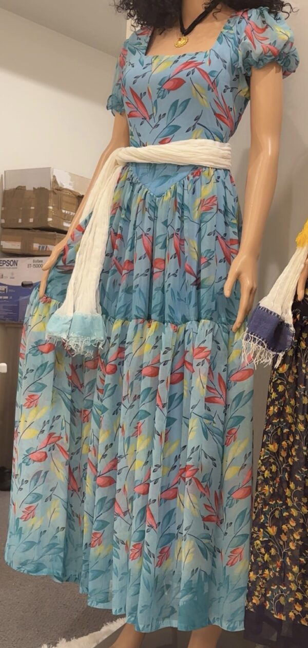 Shewhat Design Ethiopian And Eritrean Chiffon Dress New/ሽፎን ቀሚስ - Image 2