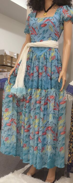 Shewhat Design Ethiopian And Eritrean Chiffon Dress New/ሽፎን ቀሚስ