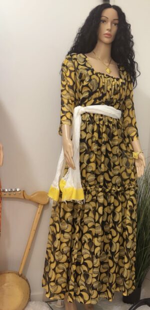 Shewhat Design Ethiopian And Eritrean Chiffon Dress New/ሽፎን ቀሚስ