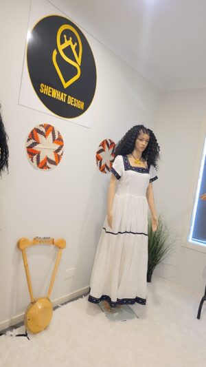 Elegant Ethiopian & Eritrean Habesha Dress | Traditional Handwoven Kemis | Custom Sizing Available