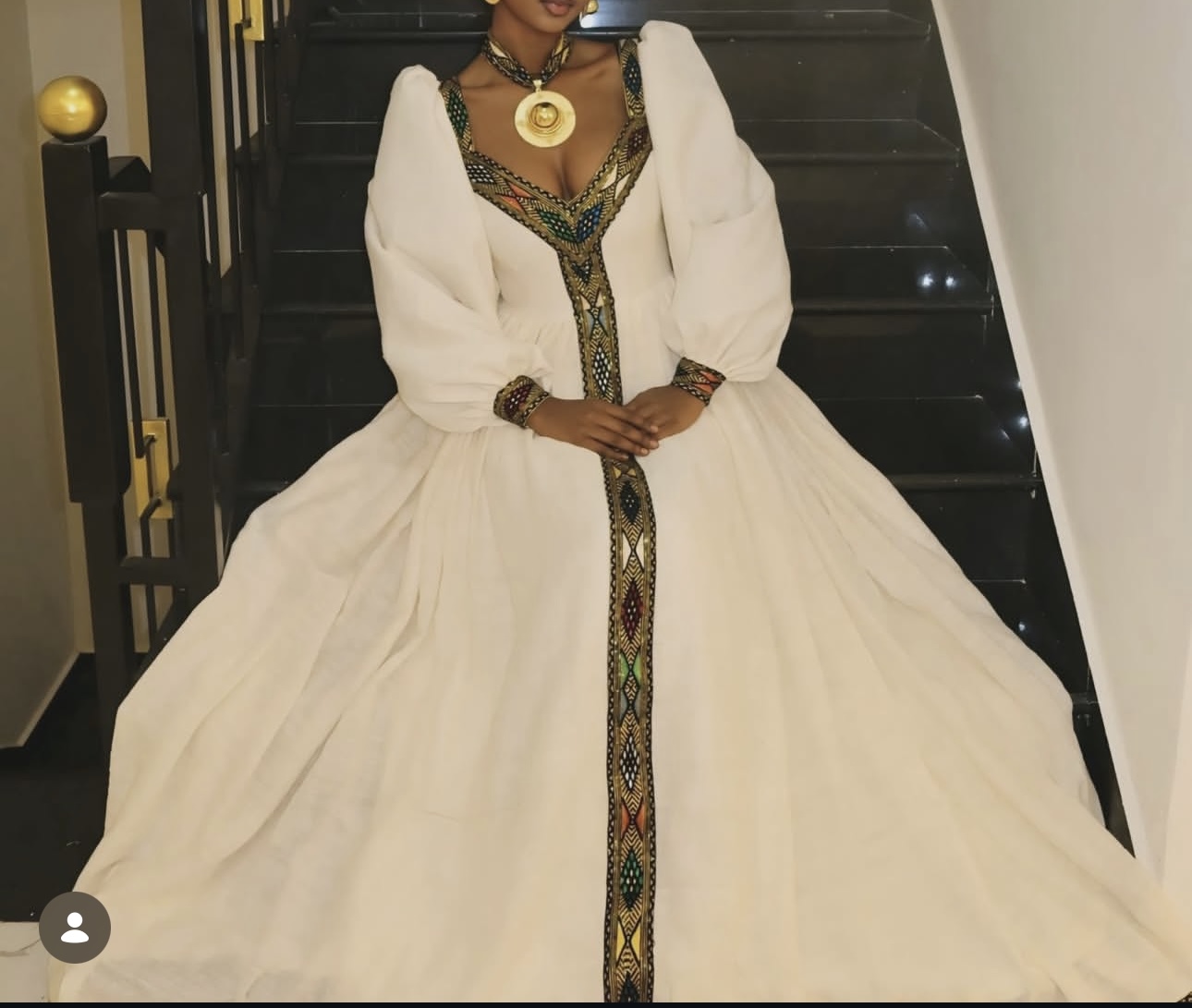 Elegant Ethiopian & Eritrean Habesha Dress | Traditional Handwoven Kemis | Custom Sizing Available - Image 2